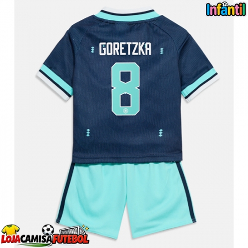 Camisa de Futebol Alemanha Leon Goretzka #8 Equipamento Secundário Infantil Mundo 2026 Manga Curta (+ Calças curtas)